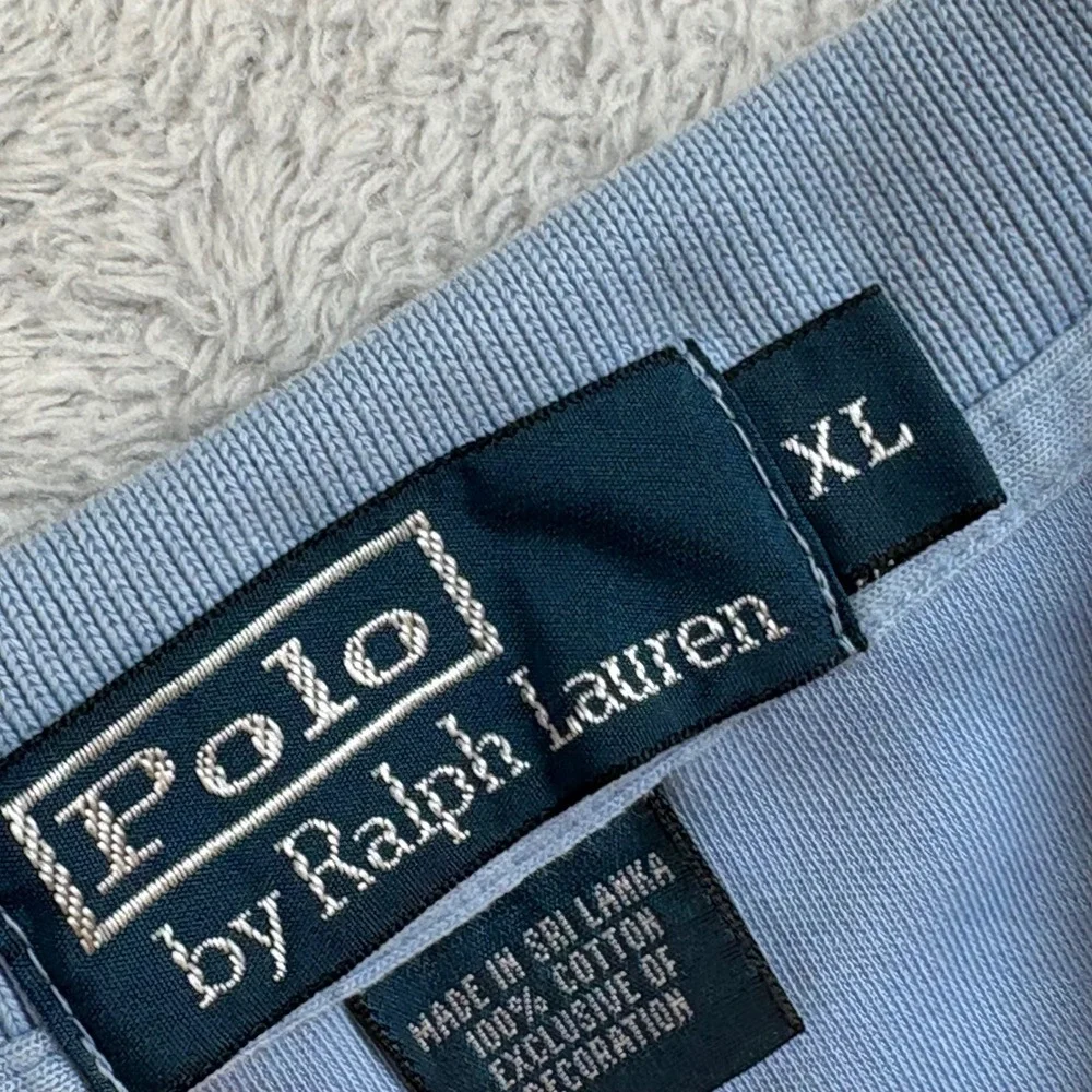 Polo Ralph Lauren Polo Shirt Mens Light Blue Short Sleeve Pony Logo Cotton XL